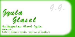 gyula glasel business card